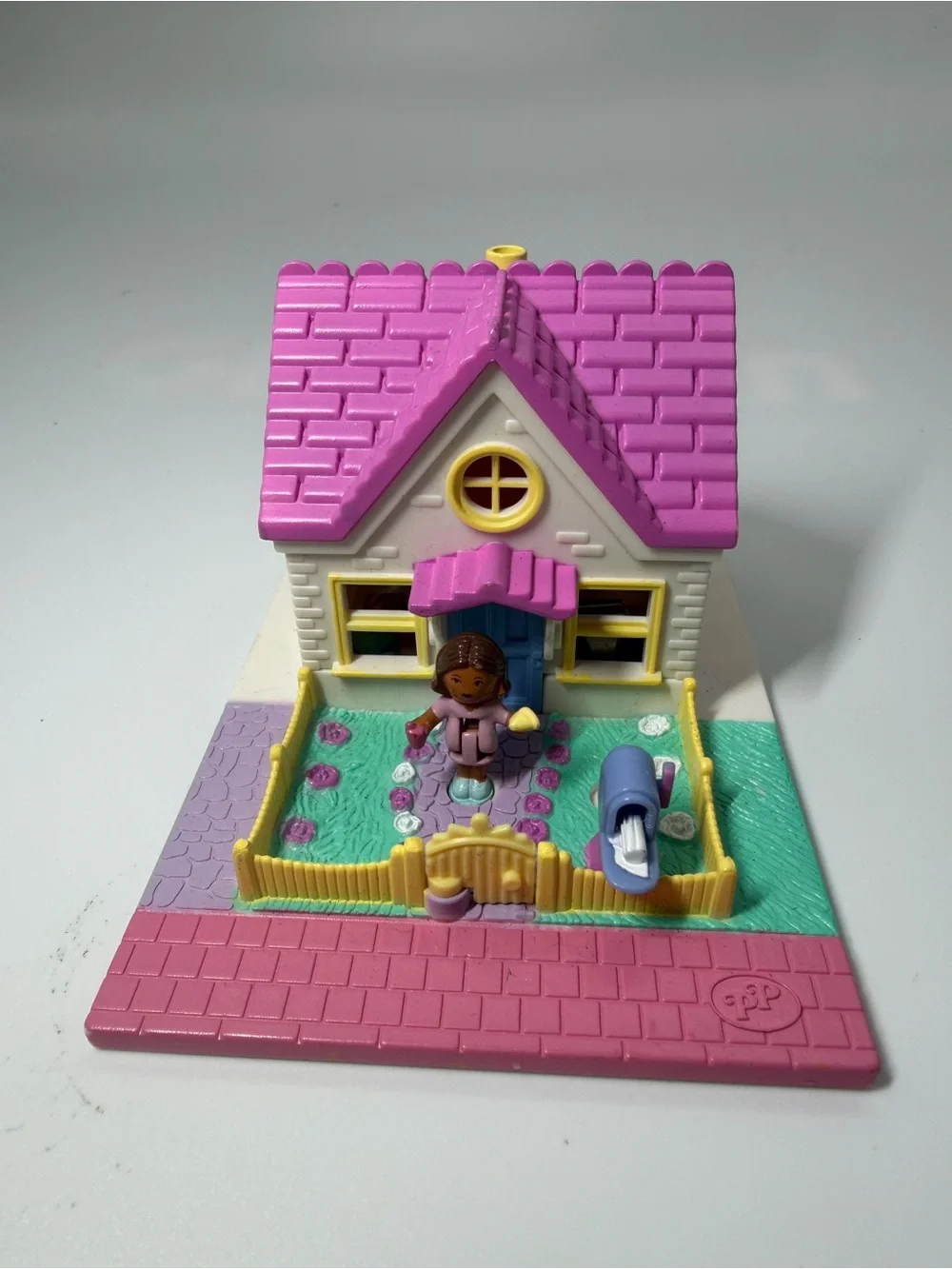 Pink & White Playhouse Set with Young Doll and Garden Accessories